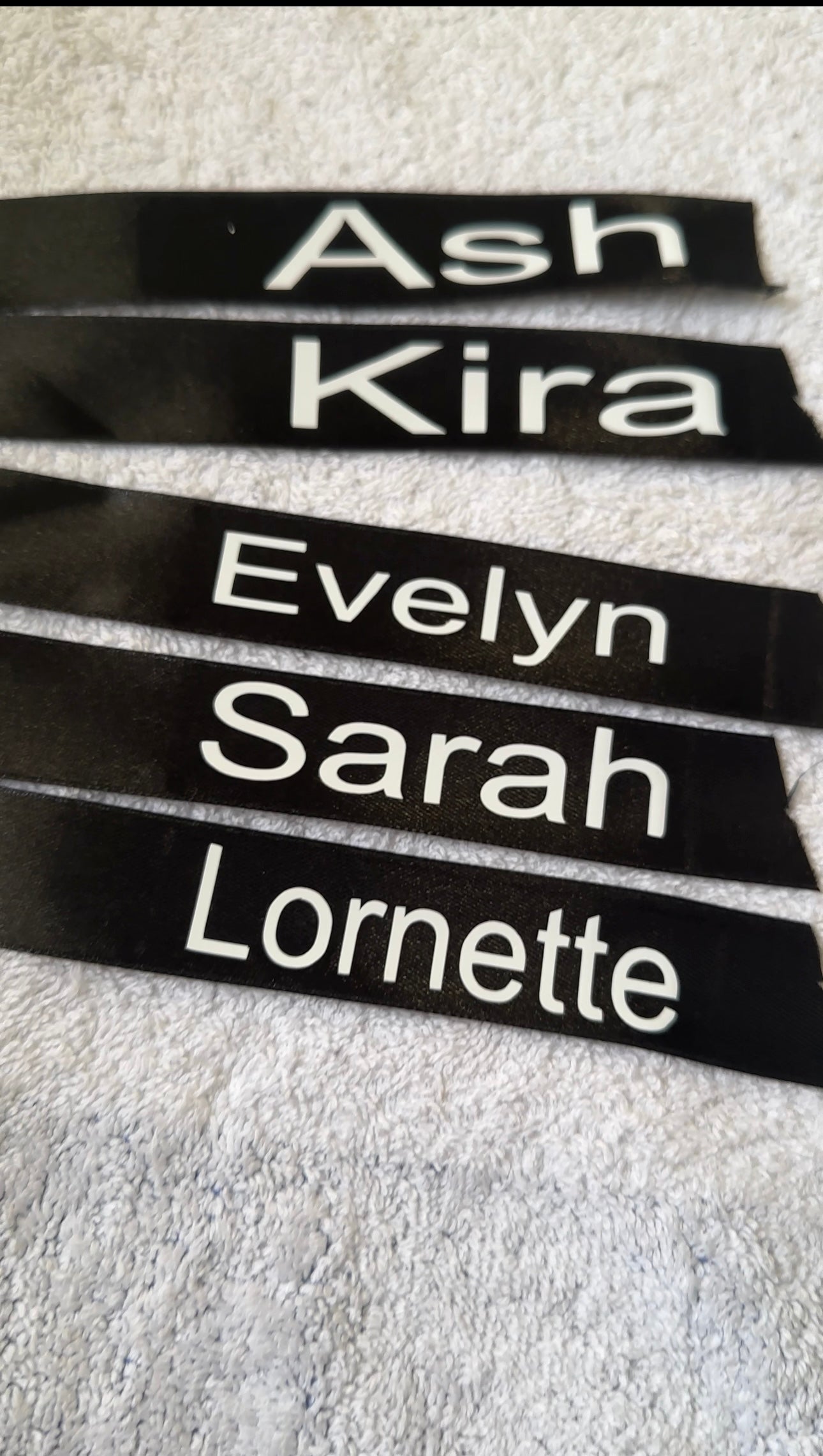 Personalised Ribbon Place Name – Any Colour Satin Ribbon with Custom Name