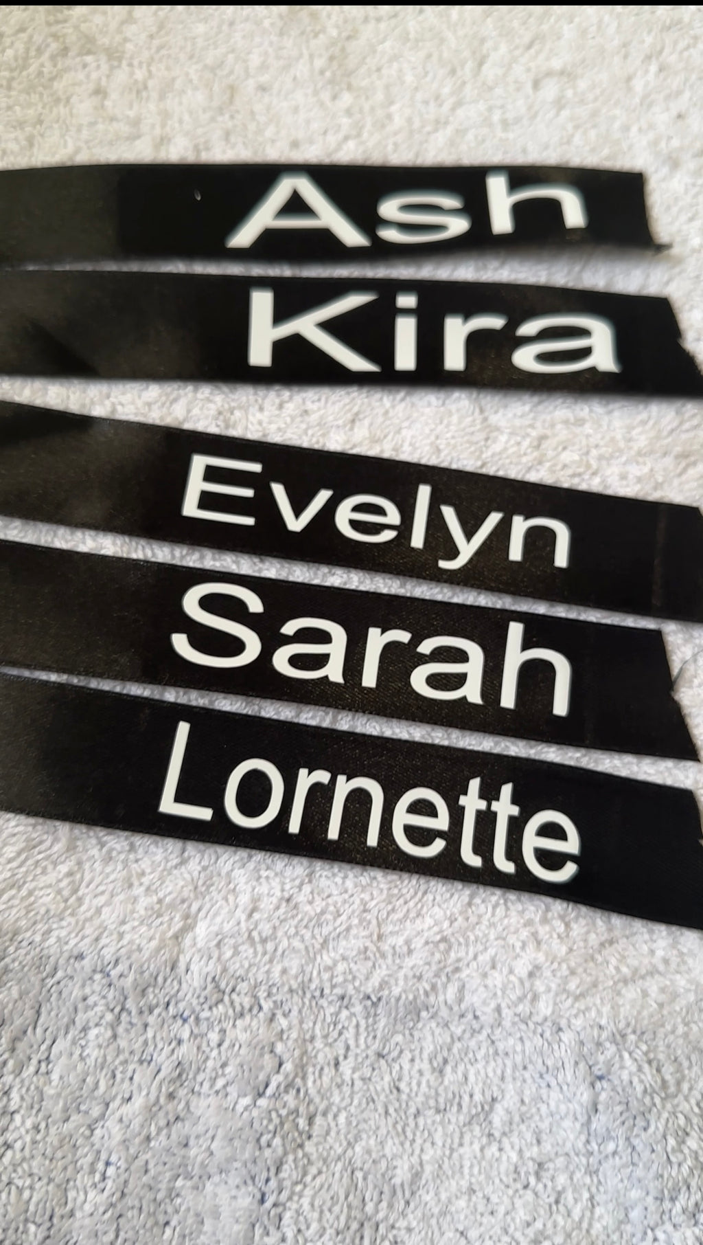Personalised Ribbon Place Name – Any Colour Satin Ribbon with Custom Name