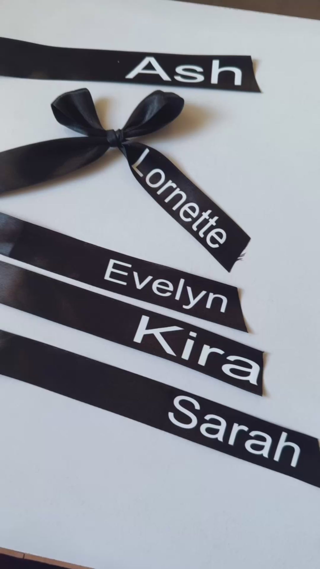 Personalised Ribbon Place Name – Any Colour Satin Ribbon with Custom Name